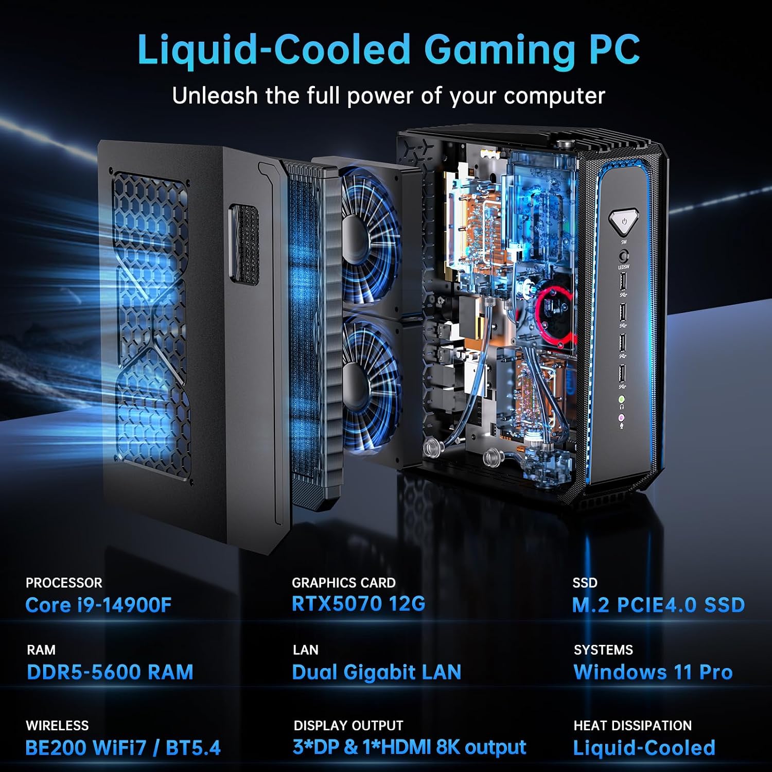 Msecore Liquid Cooling Mini PC - огляд і ціна Desktop Gaming Gpu 32Gb
