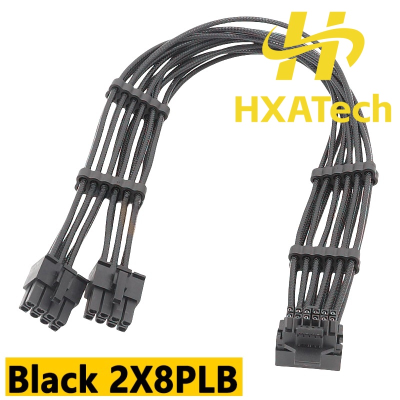 HXATech- 2x8PIN 3X8PIN 4X8PIN  - огляд і ціна Dual 8Pin To 16Pin 12Vhpwr Cable