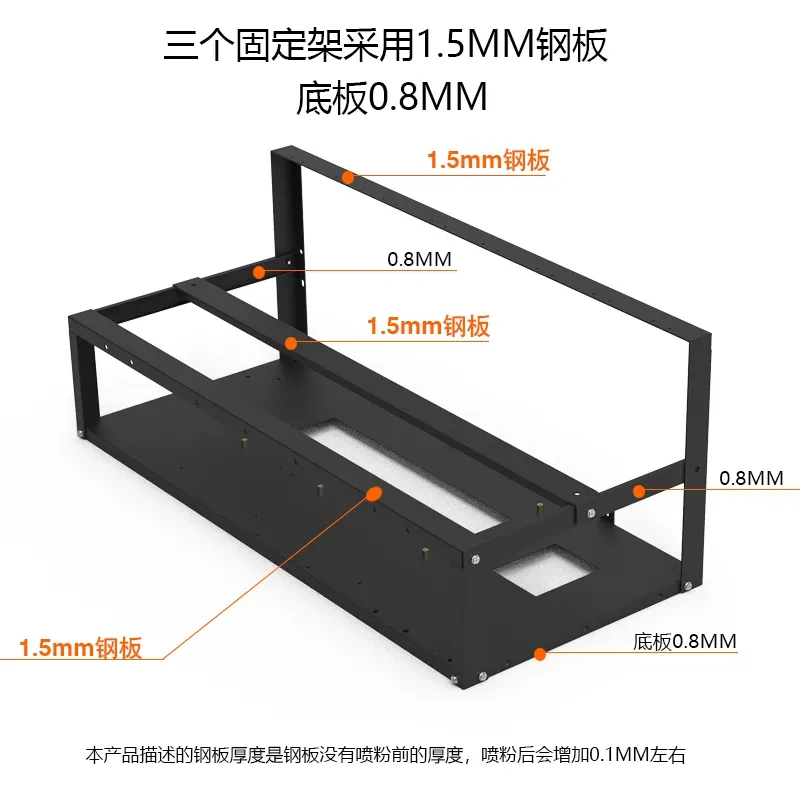 JMZ Graphics Card Stand Rack O - огляд і ціна Gpu Mining Rig Frame 8 Gpu