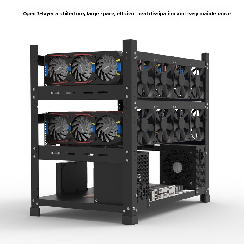 Custom Open Frame GPU Case Dua - огляд і ціна Gpu Mining Rig Frame 8 Gpu