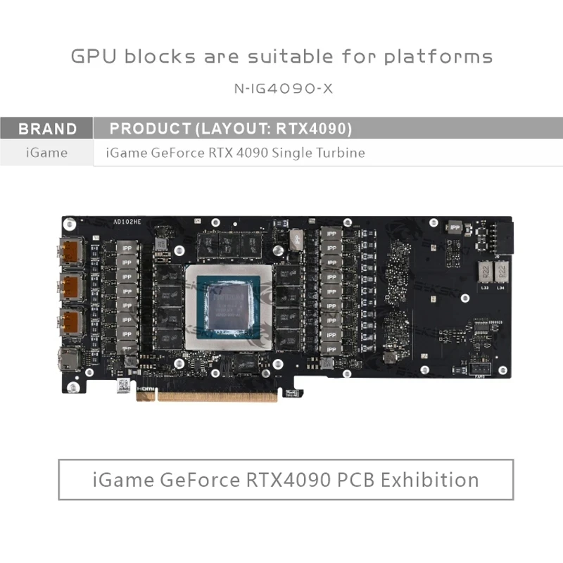Bykski GPU Water Block for Col - огляд і ціна Rtx 4090 Water Block